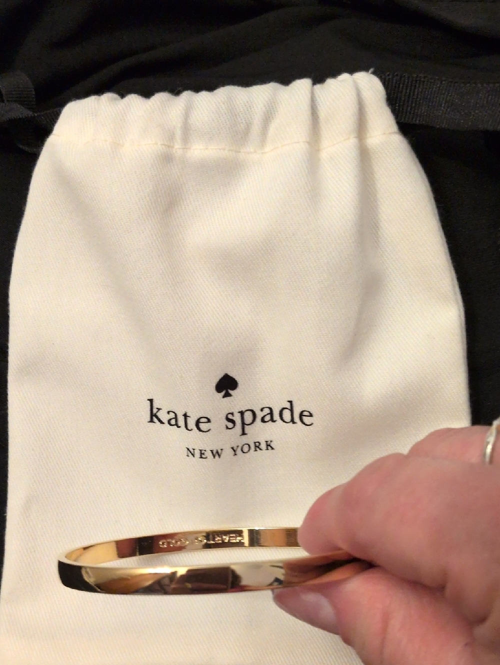 kate spade gold-tone slim bangle bracelet - Picture 1 of 6